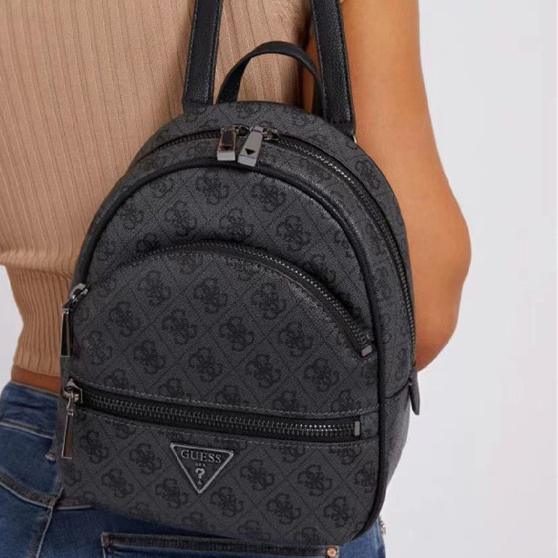 guess老花双肩包女2022新款潮欧美时尚百搭大容量休闲旅行背包女