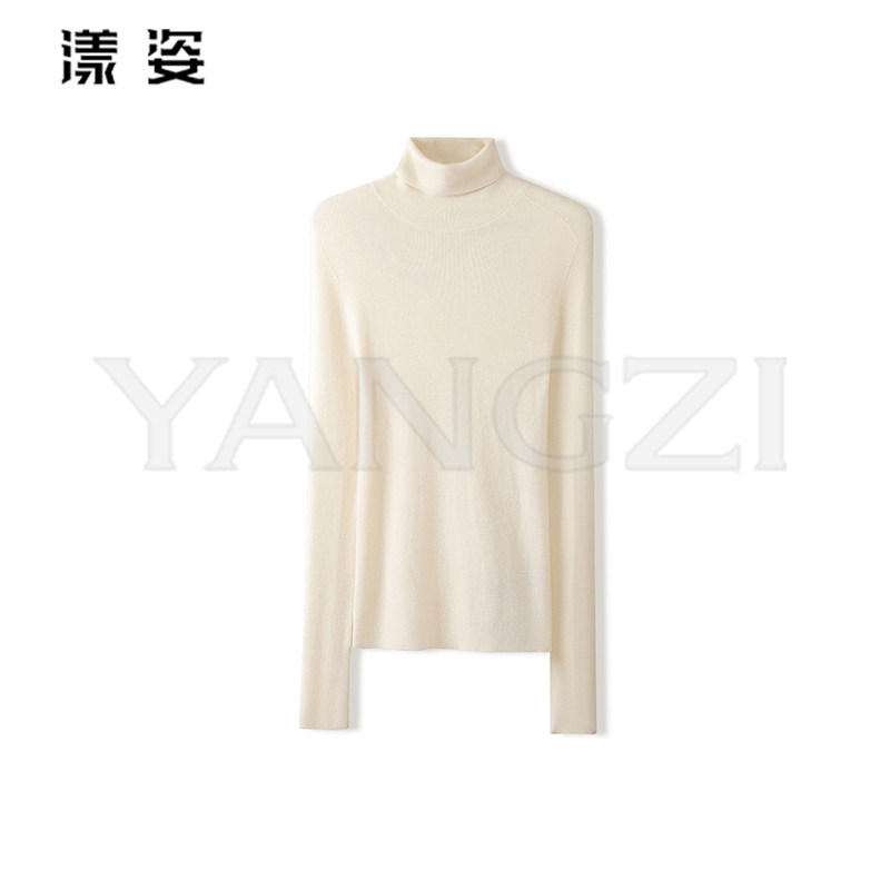 女士秋冬精纺100山羊绒堆堆领加厚舒适打底衫 XGD259-24922