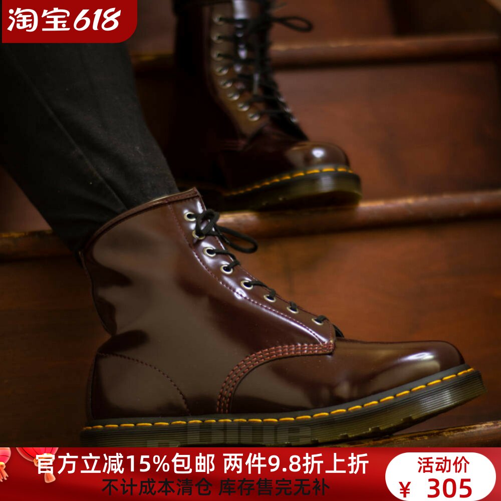 【37-42】环保！1460 vegan软皮8孔马丁靴高帮男女鞋情侣靴 越南