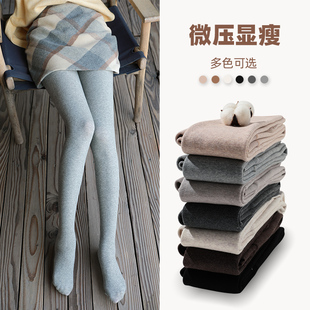 秋冬季 加厚棉裤 加绒打底裤 灰色内穿秋裤 袜踩脚 女外穿薄款 2019新款