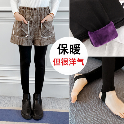 假两件加绒加厚秋冬外穿儿童裤子