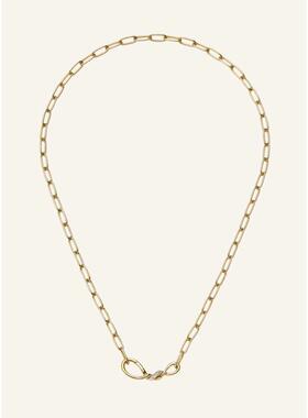 代购Missoma女士项链简约时尚精致优雅18k镀金纸夹链金色