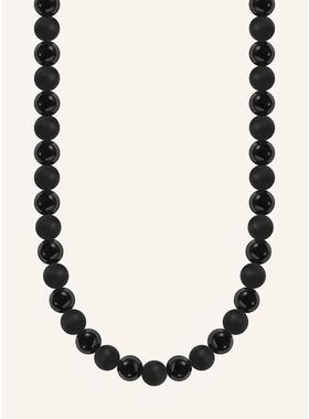 代购thomas sabo女士项链优雅简约时尚精致黑色圆形珠子925银