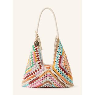 代购LIEBESKIND女士编织包内设拉链口袋主隔层插袋设计挂饰装饰