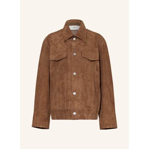 代购AMI PARIS女士夹克保暖防风麂皮无衬日常通勤外套爆款休闲