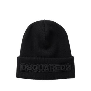 户外毛线帽潮流休闲 帽子保暖针织黑色冬季 代购 Dsquared2男士