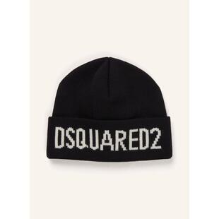 户外针织帽潮流休闲 帽子保暖防风棉质黑色冬季 代购 Dsquared2男士