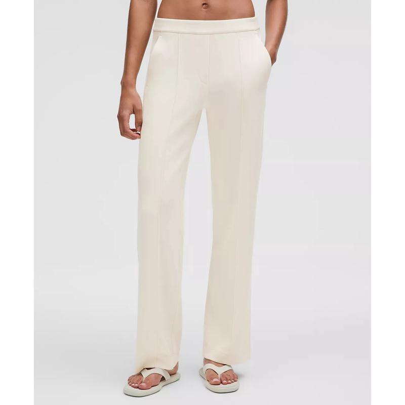 海外代购lululemon/露露乐蒙女士运动长裤中腰褶皱瑜伽日常通勤