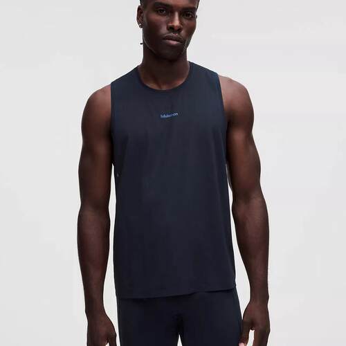 海外代购lululemon/露露乐蒙男士运动T恤速干透气无袖圆领跑步