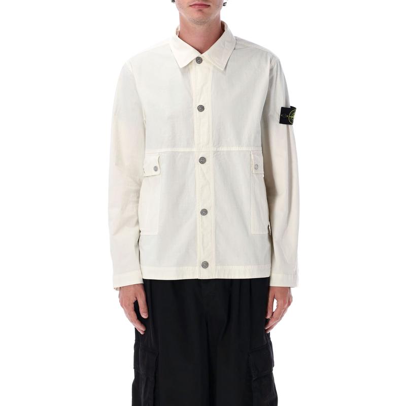STONE ISLAND男式风透气防皱衬衫修身休闲overshirt