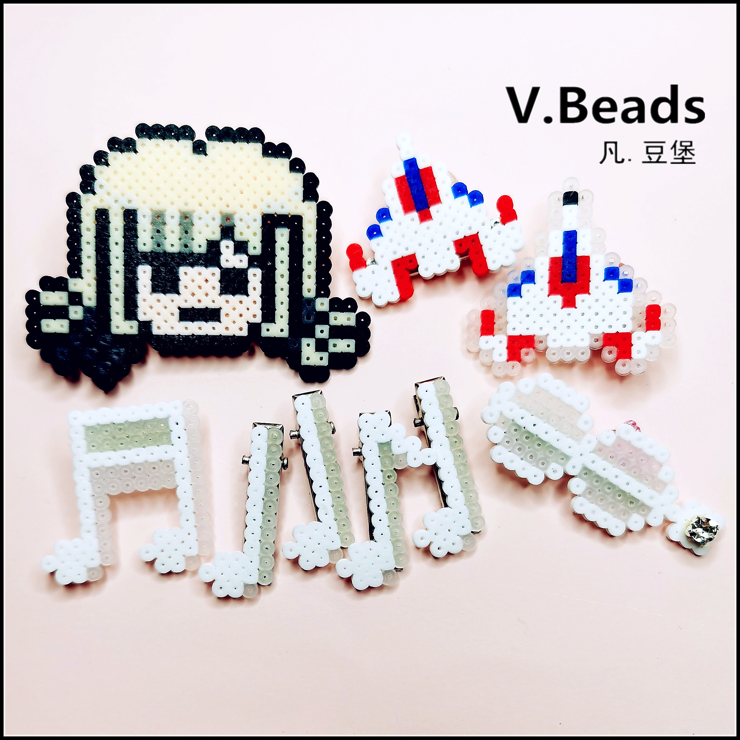 动漫周边弹丸论破七海千秋春川魔姬赤松枫马赛克像素发夹边夹头饰