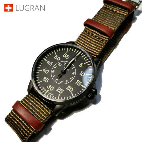 原装lugran尼龙军表复古康卡斯