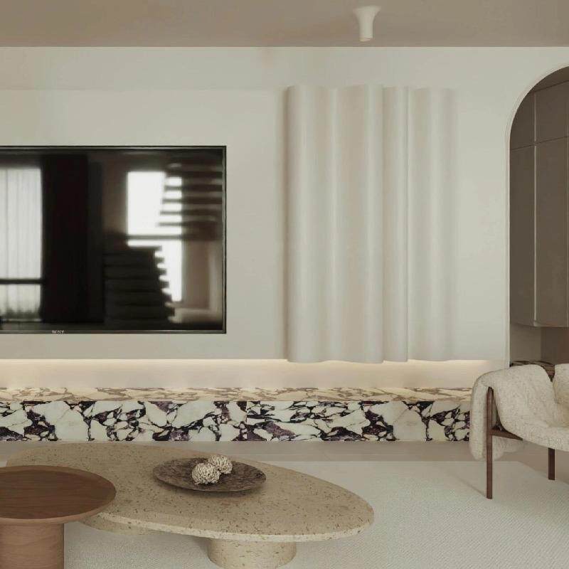 宝格力石材天然大理石板材定制加工工厂客厅精装室内地板别墅背景