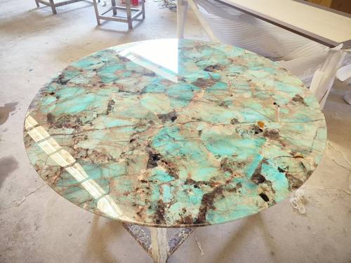 意大利進口普拉達綠大理石天然奢石別墅背景牆客廳電視牆茶几台面