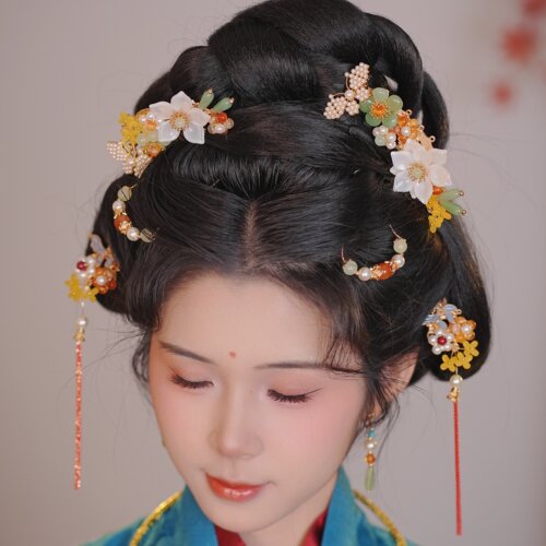 耀如春华 沉香多宝 原创明制宫廷古风古典国风发冠头饰汉服配饰