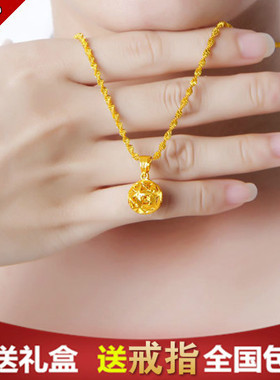 越南沙金女士天使四叶草饰品吊坠