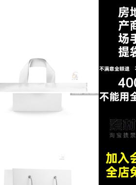 购物袋纸袋手提袋高端psd房地产商mockups模型素材场样机VI纸袋