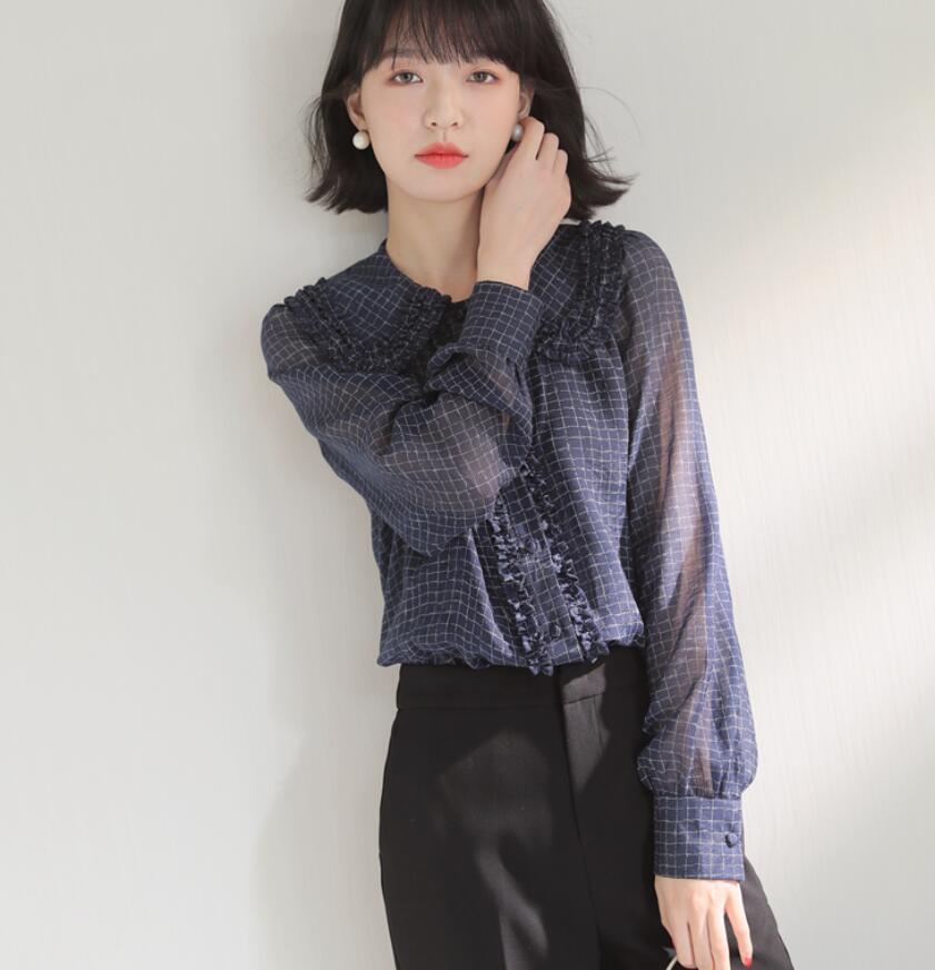 浪漫减龄娃娃领衬衫裁剪纸样修身显瘦洋气优雅衬衣内搭春夏新款