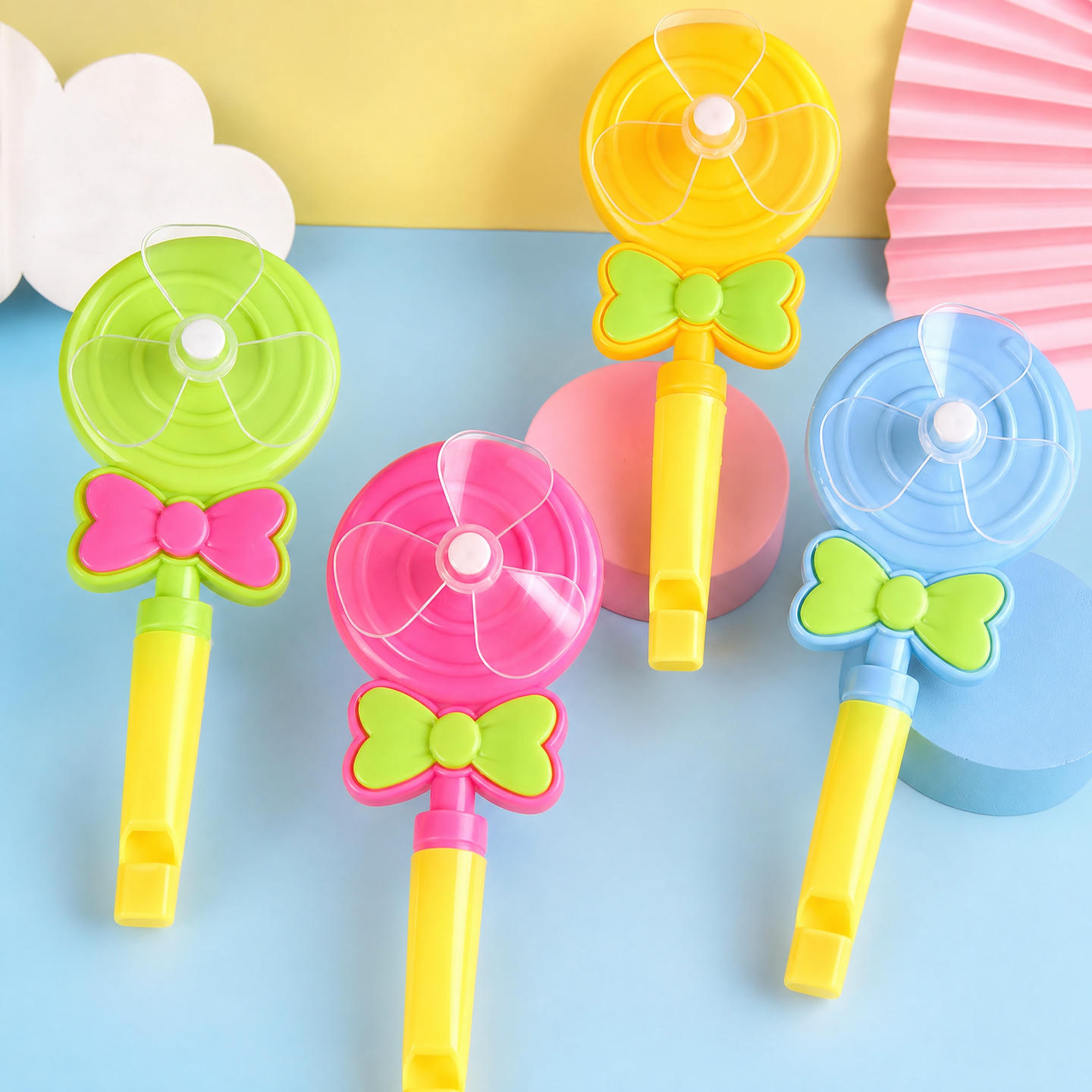 棒棒糖口哨风车儿童玩具幼儿园赠品小玩具糖果色怀旧玩具礼品批发