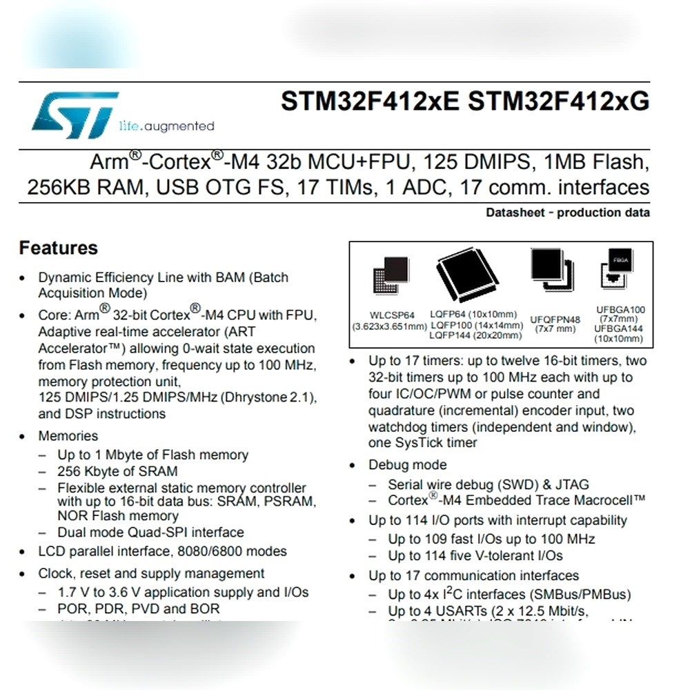 处理甩卖ST意法半导体芯片 STM32F412RET6 9 议价