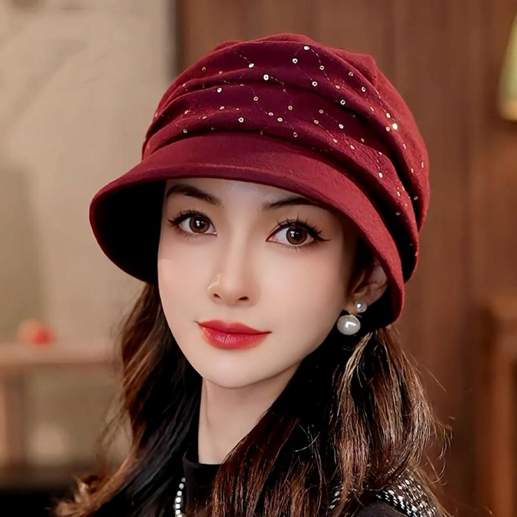 羊毛渔夫帽子女秋冬季日系优雅百搭潮褶皱堆堆帽显脸小时尚包头帽,服饰配件/皮带/帽子/围巾,帽子,淘宝优惠券,粉丝福利购,淘宝优惠卷