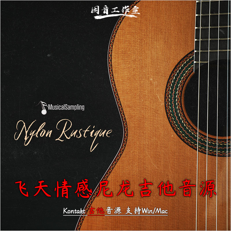 飞天情感尼龙吉他音源Musical Sampling Nylon Rustique kontakt 乐器/吉他/钢琴/配件 软音源 原图主图