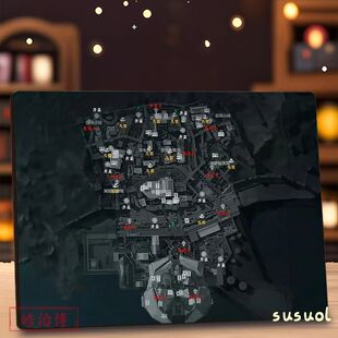 三角洲行动地图相框全地标呈现游戏迷桌面装饰复盘战术电竞房间