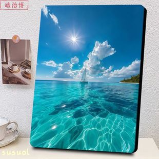 治愈系海景相框蓝天大海帆船客厅卧室放松装饰好物温馨装饰摆件