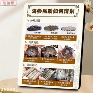 饰摆台 海参品质如何辨别养生科普相框滋补品店摆件海鲜店介绍装