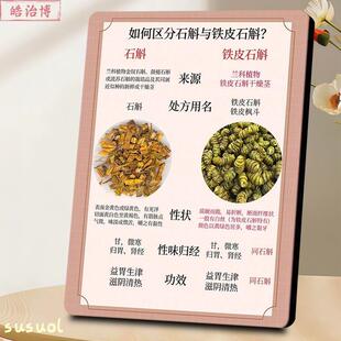 石斛与铁皮石斛区别滋补品店介绍相框摆件馆海报装 摆台 饰立式