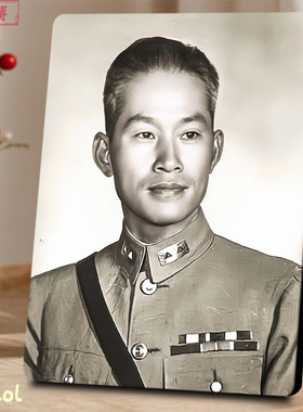 民国高级将领孙立人将军相片摆件相框中国远征军将领黄埔百年摆件