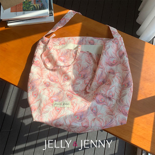 弗洛伦萨粉小众设计hobo包女生单肩帆布袋通勤大容量包A05