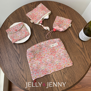 liberty便携女生旅行内胆大容量收纳包整理零钱包化妆包粉色碎花