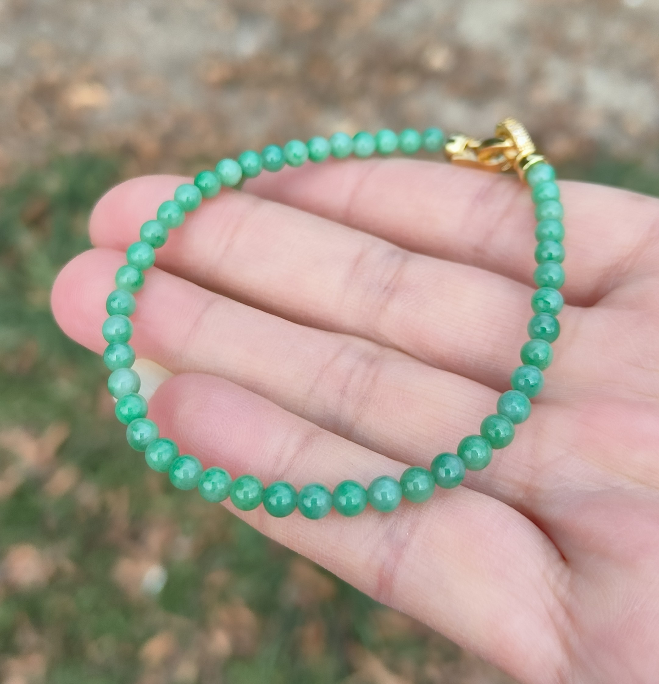 卡4mm缅甸绿小米翡翠手串手链天然缅甸翡翠A货玉石圆珠45颗送证书,珠宝/钻石/翡翠,手链/手串,淘宝优惠券,粉丝福利购,淘宝优惠卷