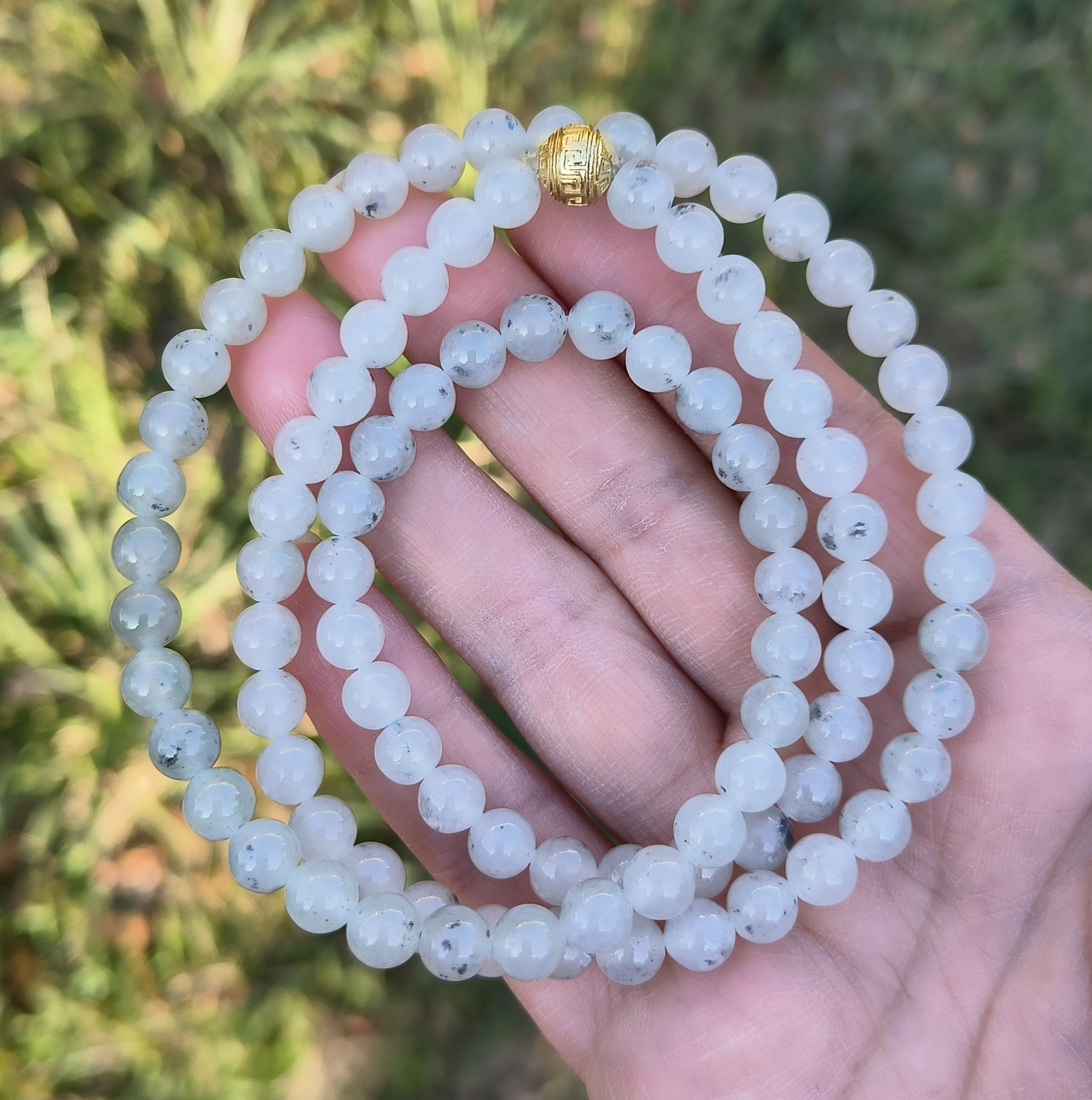 卡6.8mm晴底飘乌鸡花翡翠项链手链天然缅甸翡翠A货92颗送证书