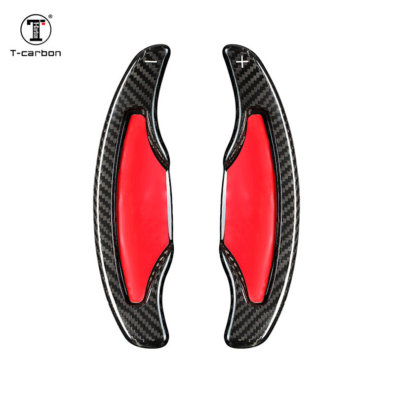 T-Carbon碳纤维换挡拨片适用凯迪拉克XT5CT6ATSL改装方向盘拨片贴