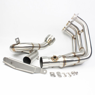 摩托车排气管改装 yamahaFZ09前段不锈钢适用雅马哈MT09回旋管