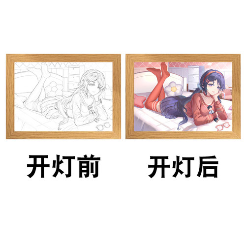 米塔miside灯光画发光相框摆件