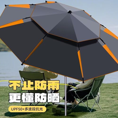 加厚黑胶钓鱼伞遮阳伞新款多功能1.8米万向垂钓防雨暴雨钓伞抗风