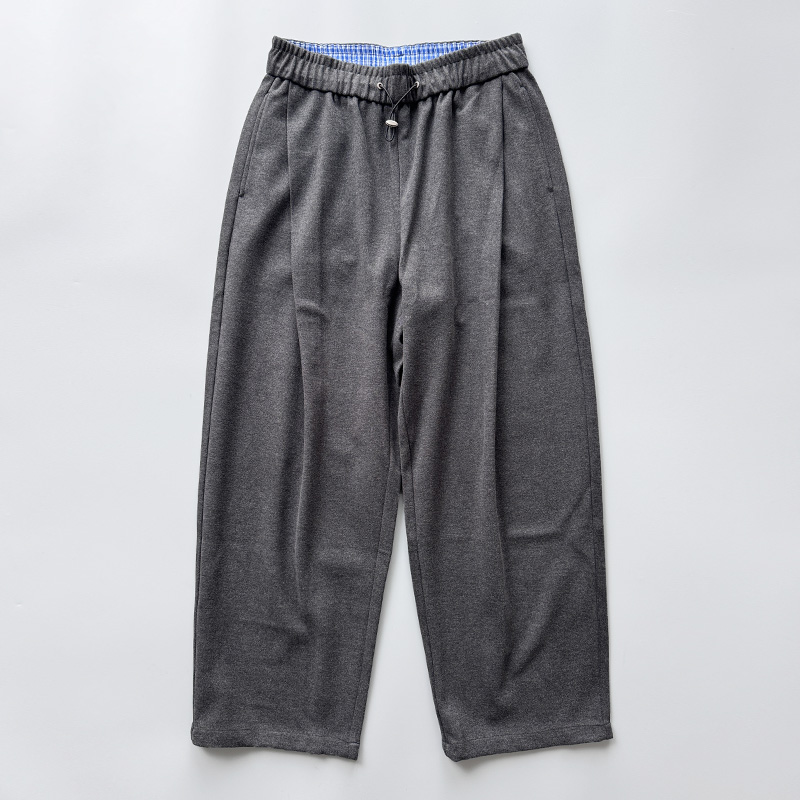 241搭配德比鞋巨帅 秋冬加厚垂感弯刀毛呢阔腿裤男慵懒松弛感裤子