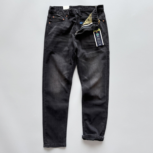 就是帅 长裤 黑色修身 男秋冬新款 小直筒牛仔裤 H5028高弹小黑牛
