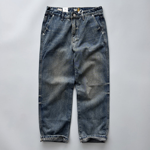 Q399复古酵磨水洗 男款 2025新款 秋冬加厚重磅微宽松直筒牛仔裤
