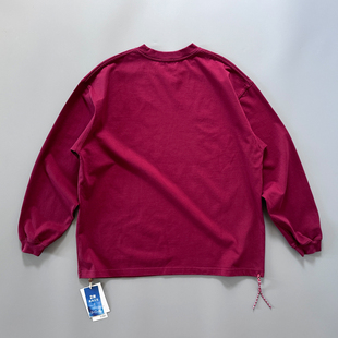 喜欢重磅T恤的来！beams平替小红绳长袖T恤纯棉重磅小领口宽松t恤