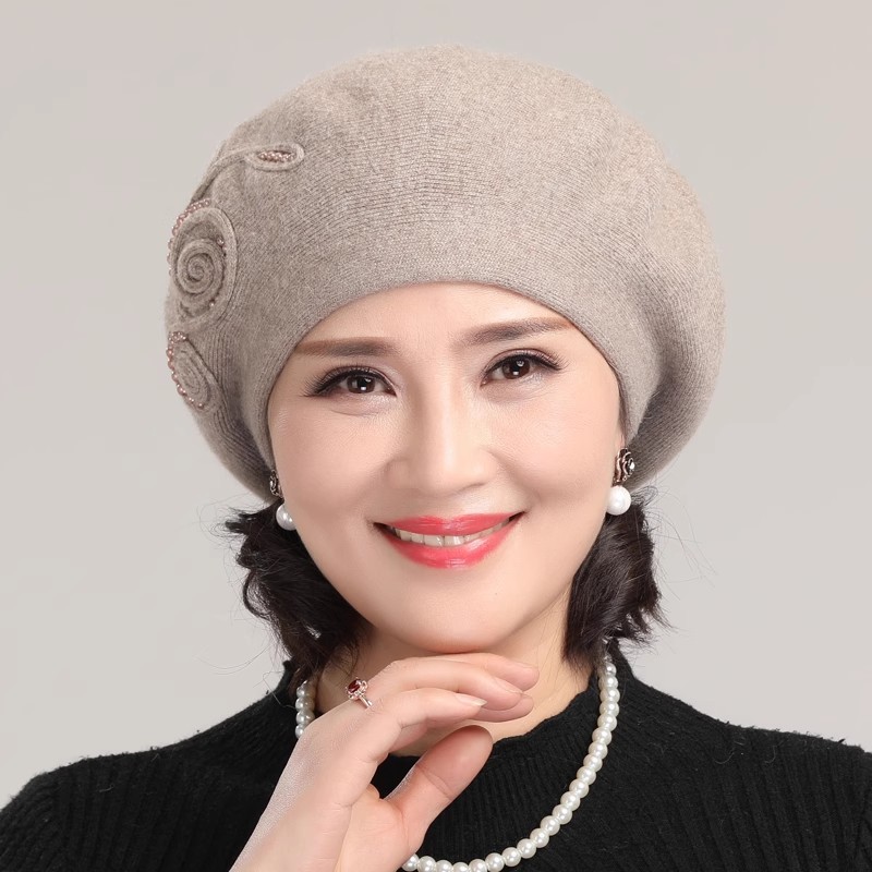 帽子贝雷帽女妈妈冬季