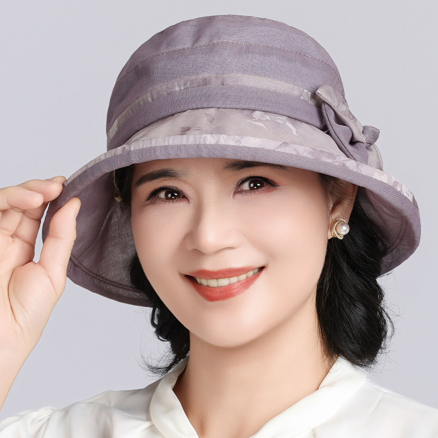 帽子女老年人新款盆帽