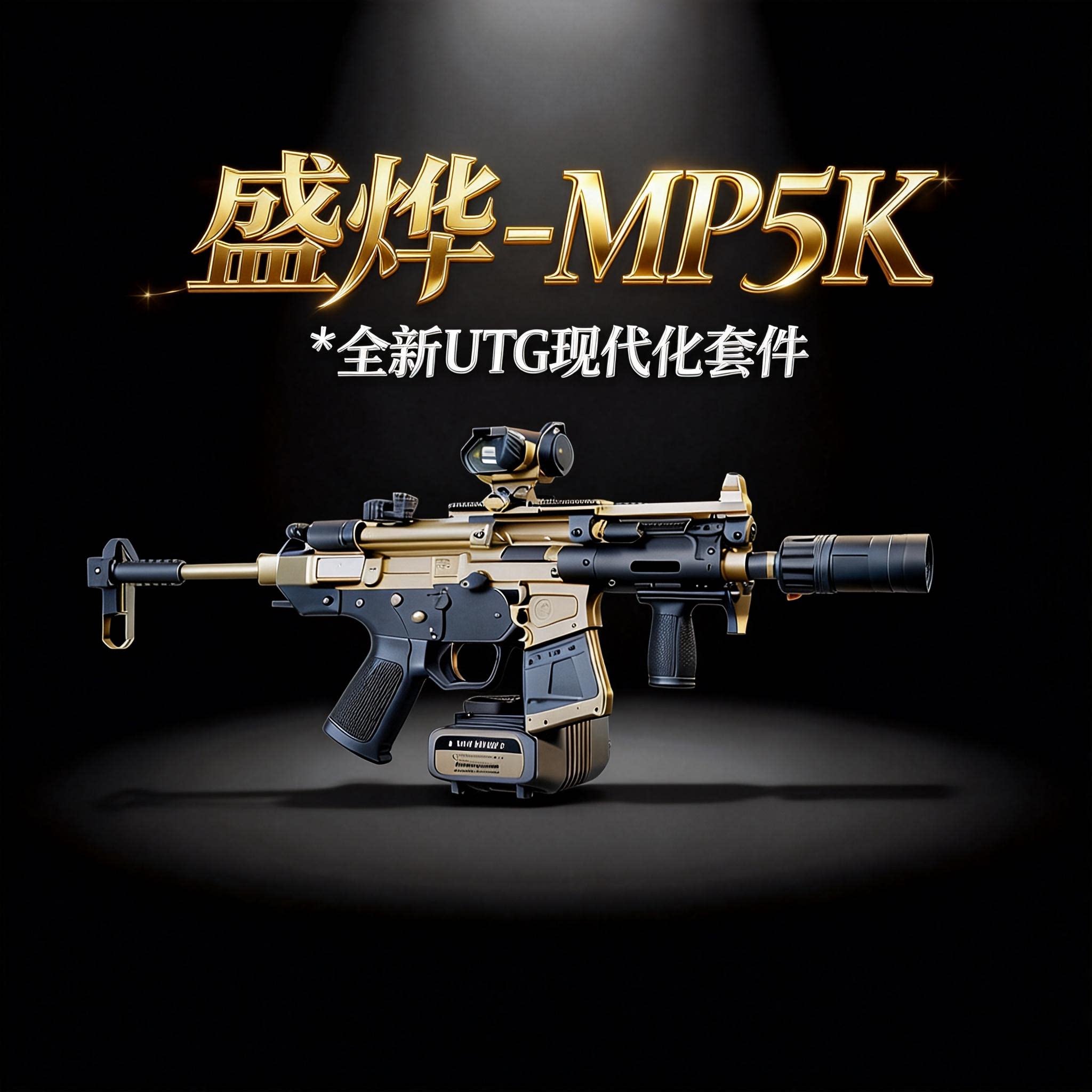 盛烨MP5冲锋电动连发玩具枪现代化伸缩托cs模型真人wargame发射器