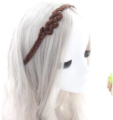 手工麻花辫子鱼骨辫假发片花式发饰发带假发接发片发箍头饰新品