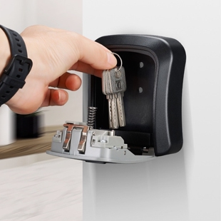 盒免打孔入户门装 密码 备用钥匙保管盒防水耐用壁挂 修钥匙 临时装