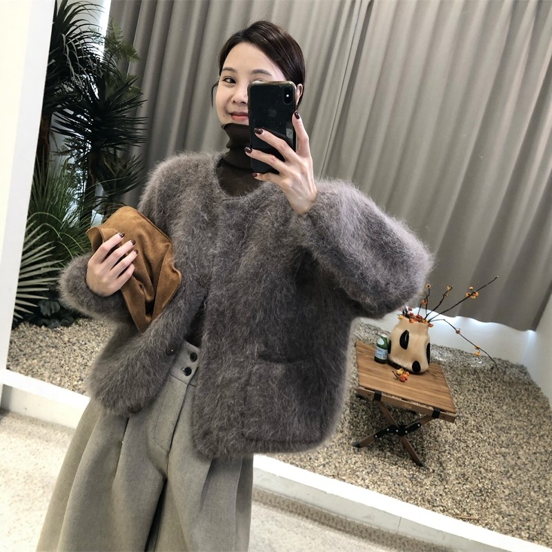 软糯高级感羊毛长毛廓形毛衣外套女2025秋冬慵懒风百搭针织衫开衫
