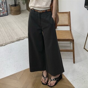 2026九分阔腿裤女春夏新薄款宽松小个子休闲八分直筒裤高腰工装裤